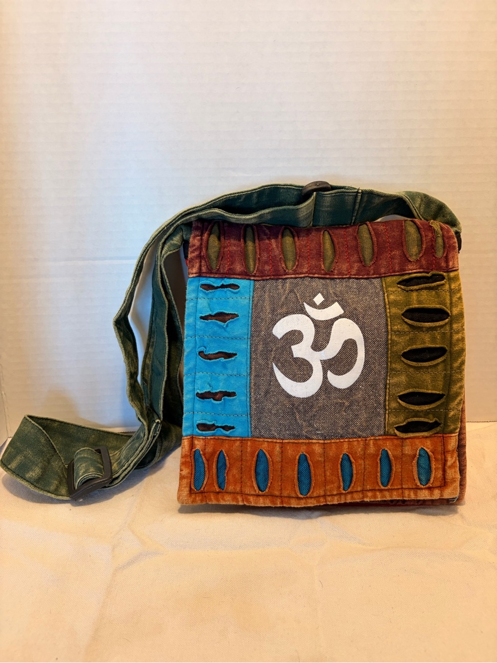 Source Unknown Multicolor Crossbody Bag - Green/Blue/Brown/Orange